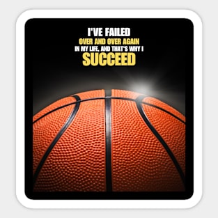 Basketball Success Motivation Focus Quote Sticker